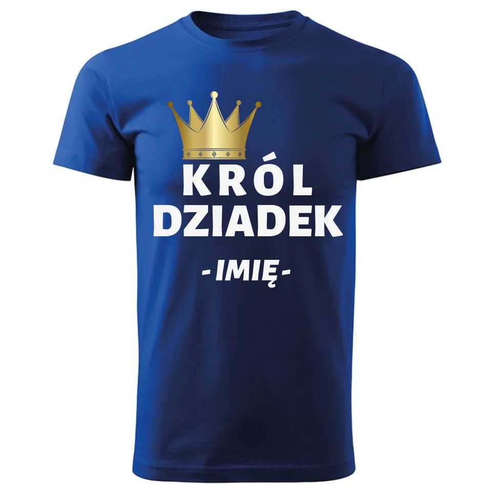 Personalizowana koszulka dla dziadka – niebieska - T-shirt z nadrukiem prezent dla dziadka na Dzień Dziadka, urodziny, Święta