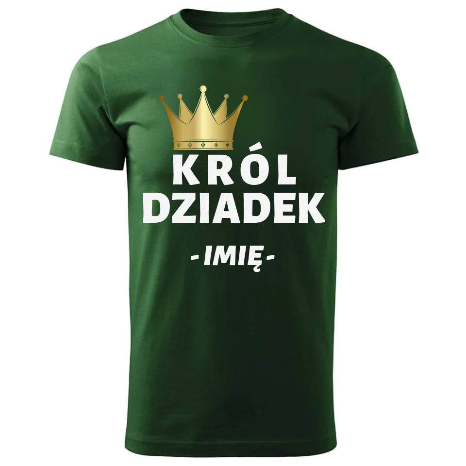 Personalizowana koszulka dla dziadka – zielona - T-shirt z nadrukiem prezent dla dziadka na Dzień Dziadka, urodziny, Święta