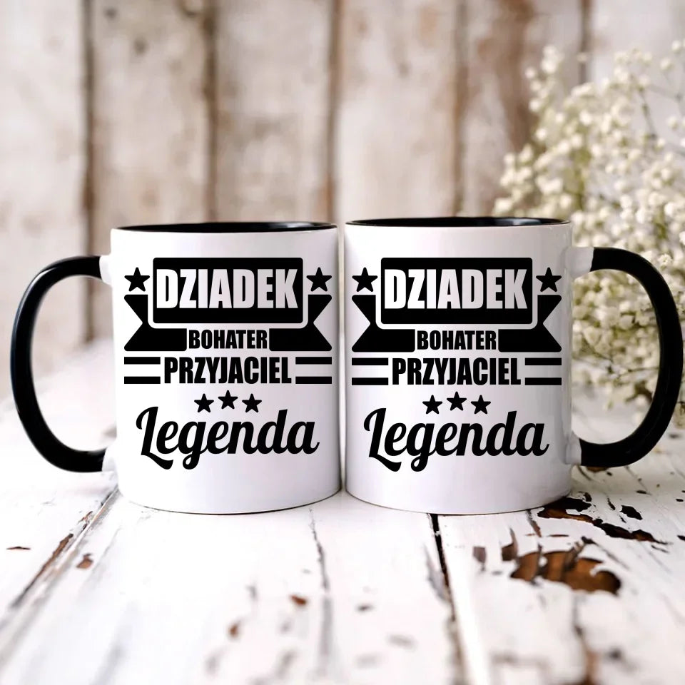 Dziadek Legenda | Kubek dla dziadka D20 - StoryCups.pl