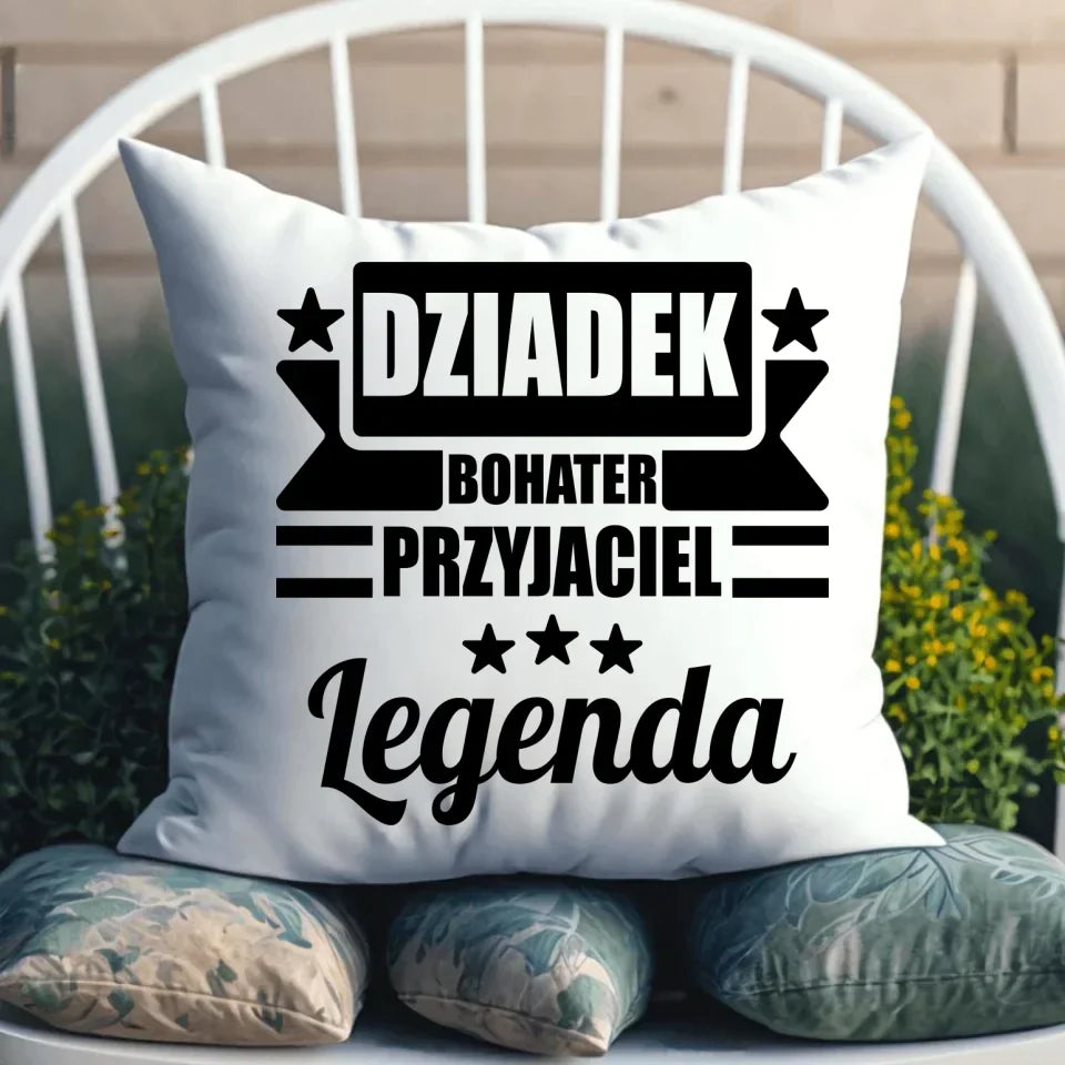 Dziadek Legenda | Poduszka dla dziadka D20 - StoryCups.pl