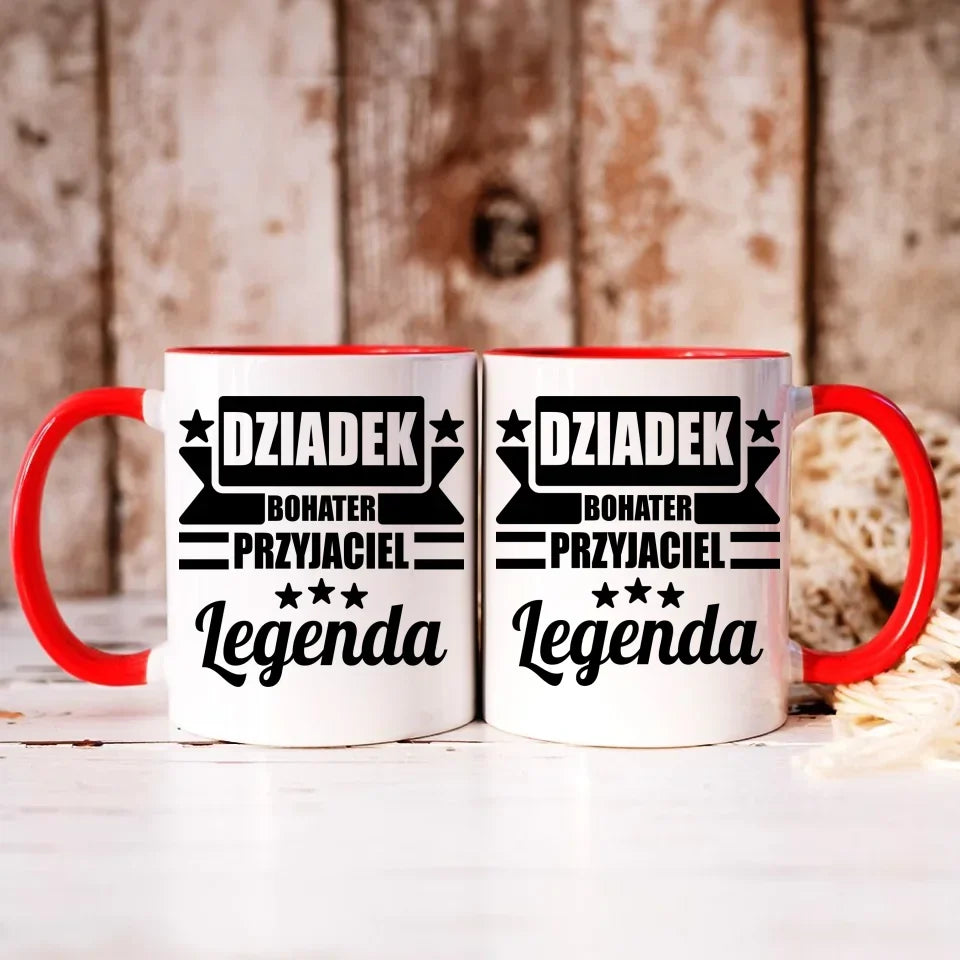 Dziadek Legenda | Kubek dla dziadka D20 - StoryCups.pl