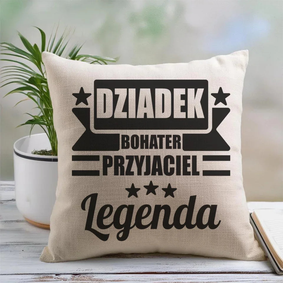 Dziadek Legenda | Poduszka dla dziadka D20 - StoryCups.pl