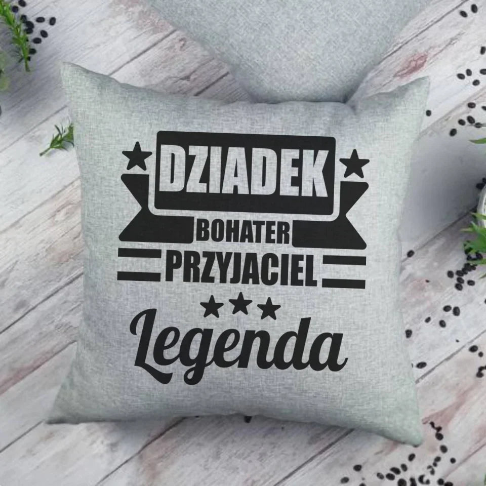 Dziadek Legenda | Poduszka dla dziadka D20 - StoryCups.pl