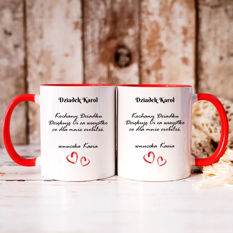Kochany Dziadku | Personalizowany kubek dla dziadka D21 - StoryCups.pl