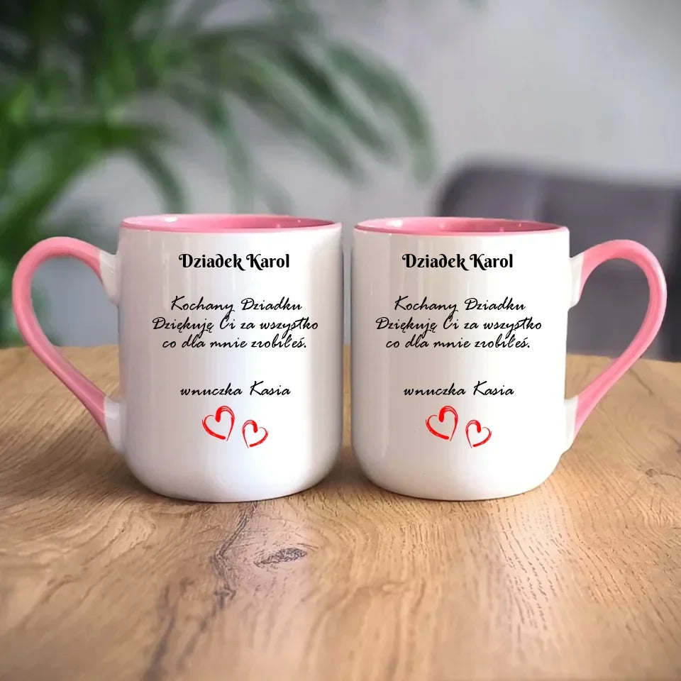 Kochany Dziadku | Personalizowany kubek dla dziadka D21 - StoryCups.pl