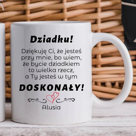 Kubek z nadrukiem dla dziadka – prezent na Dzień Dziadka, urodziny, święta