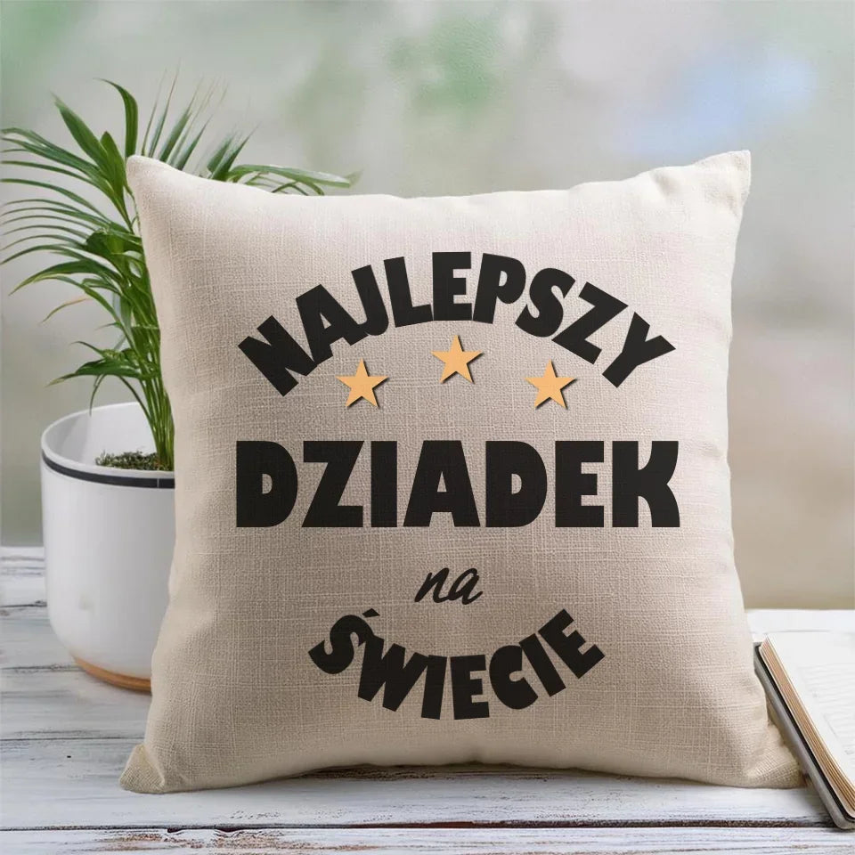 Najlepszy dziadek na świecie | Poduszka dla dziadka D23 - StoryCups.pl