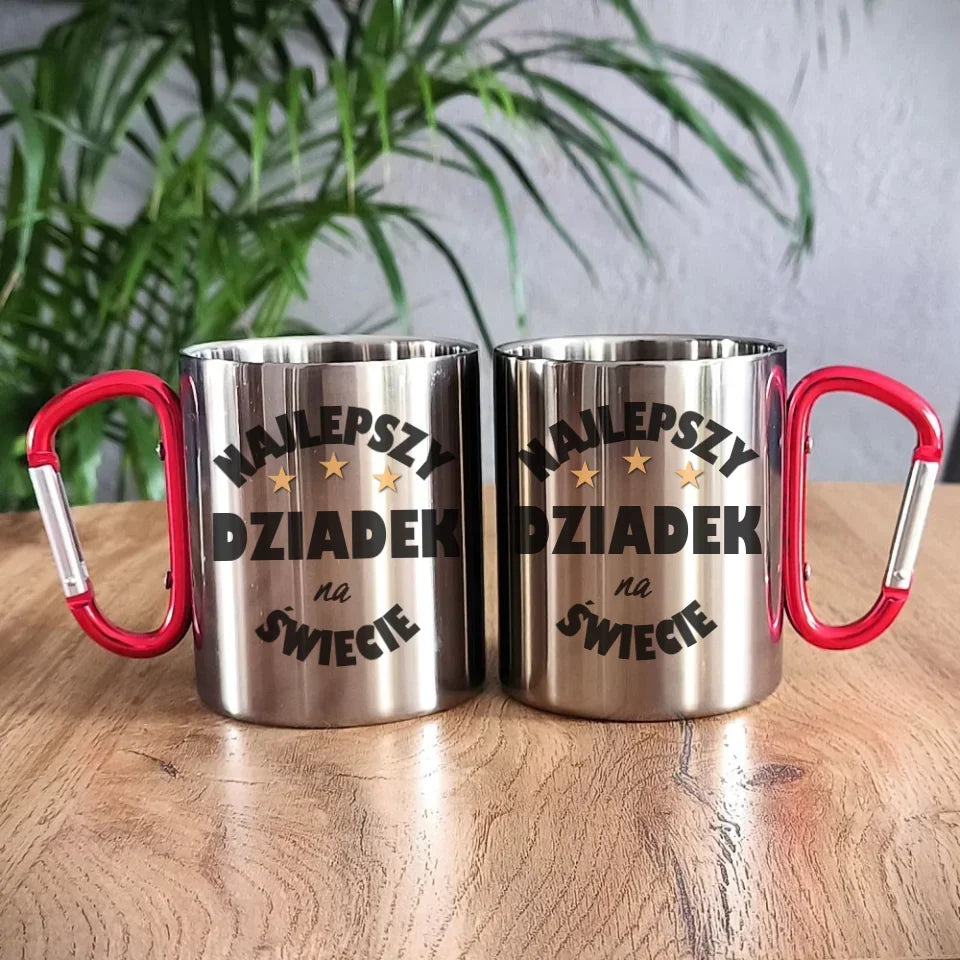 Najlepszy dziadek na świecie | Kubek metalowy dla dziadka D23 - StoryCups.pl