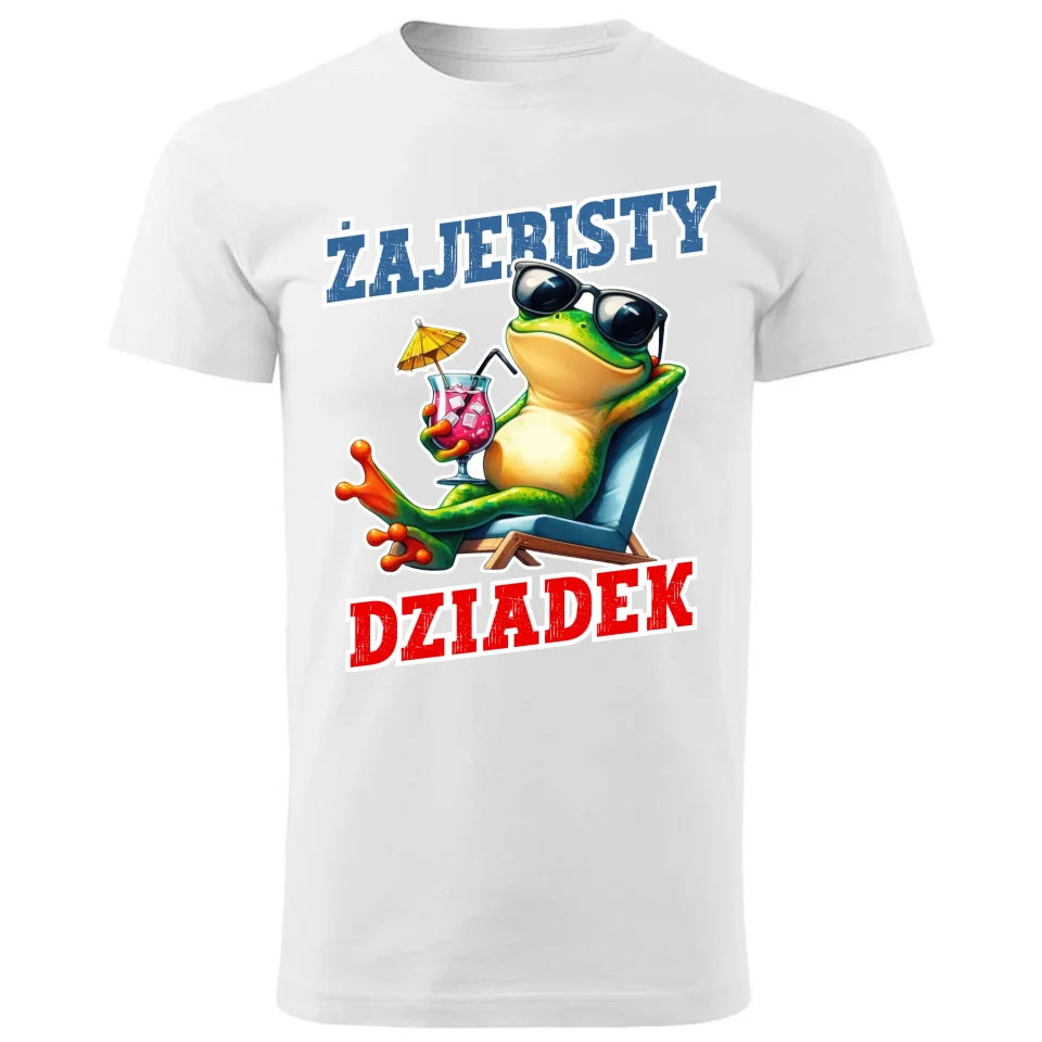 Personalizowana koszulka dla dziadka – biała - T-shirt z nadrukiem prezent dla dziadka na Dzień Dziadka, urodziny, Święta