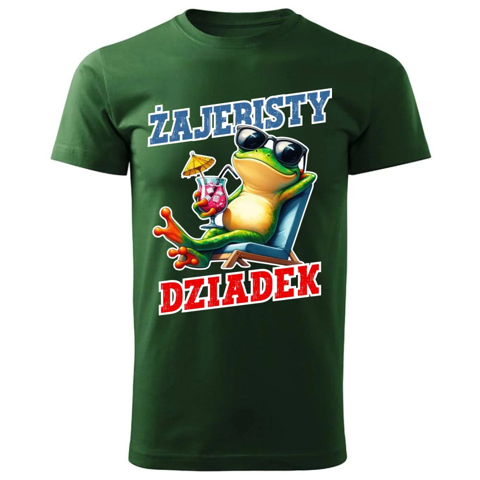 Personalizowana koszulka dla dziadka – zielona - T-shirt z nadrukiem prezent dla dziadka na Dzień Dziadka, urodziny, Święta