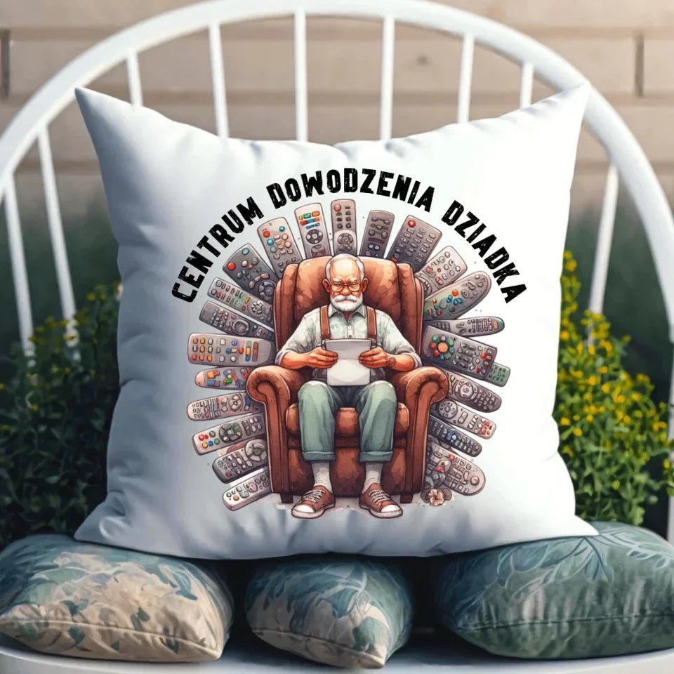 Centrum dowodzenia dziadkaŻajebisty dziadek | Poduszka dla dziadka D28 - StoryCups.pl