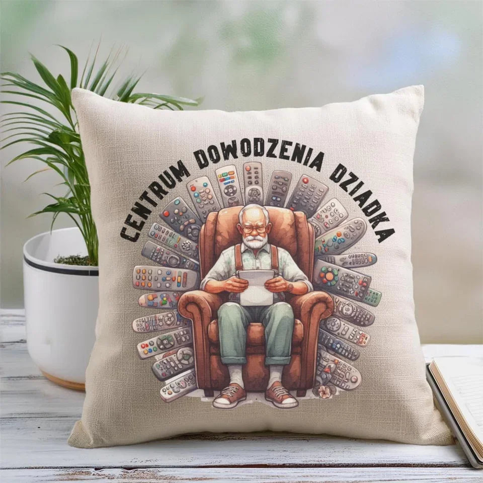 Centrum dowodzenia dziadkaŻajebisty dziadek | Poduszka dla dziadka D28 - StoryCups.pl
