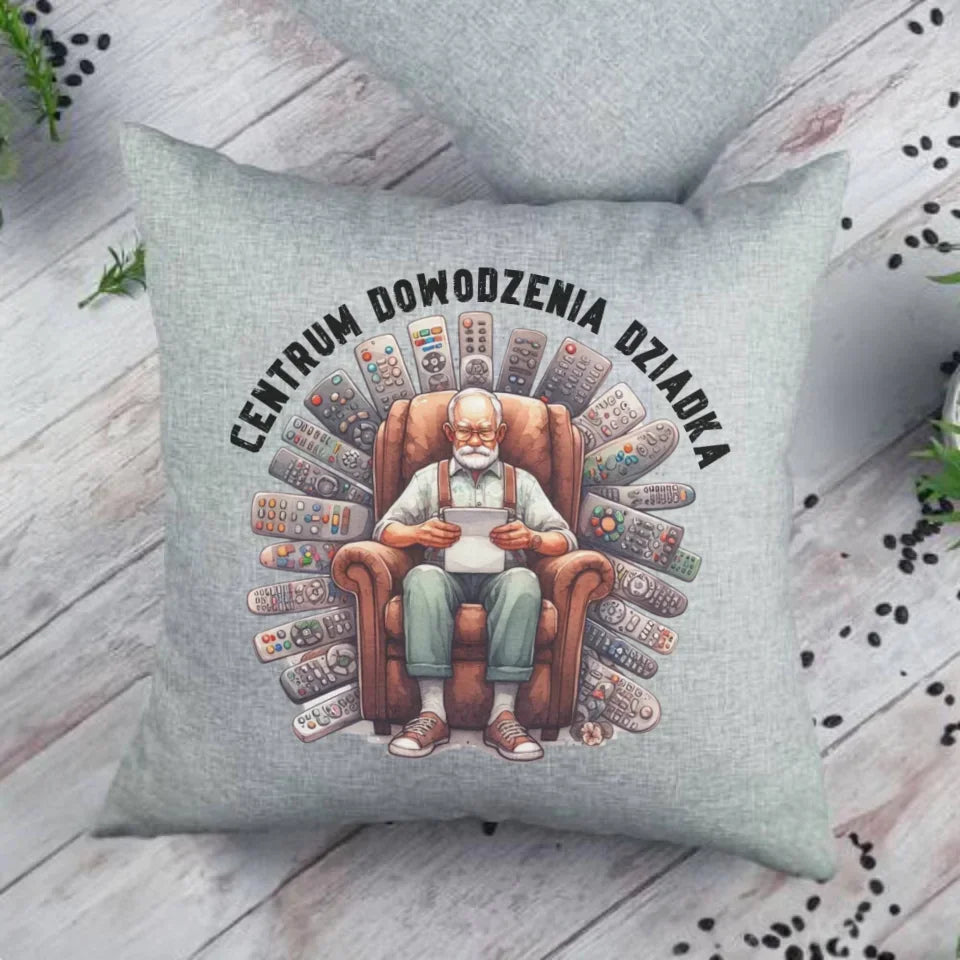 Centrum dowodzenia dziadkaŻajebisty dziadek | Poduszka dla dziadka D28 - StoryCups.pl