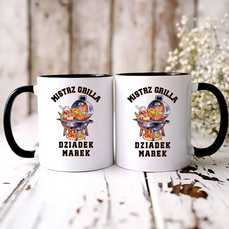 Dziadek mistrz grilla | Kubek dla dziadka D33 - StoryCups.pl