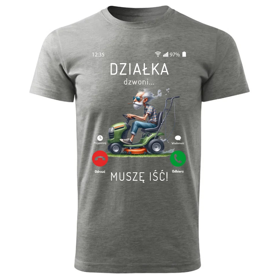 Personalizowana koszulka dla dziadka – szara - T-shirt z nadrukiem prezent dla dziadka na Dzień Dziadka, urodziny, Święta