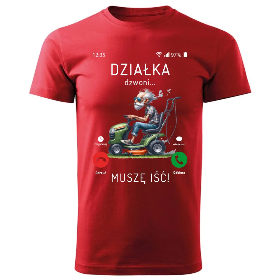 Personalizowana koszulka dla dziadka – czerwona - T-shirt z nadrukiem prezent dla dziadka na Dzień Dziadka, urodziny, Święta