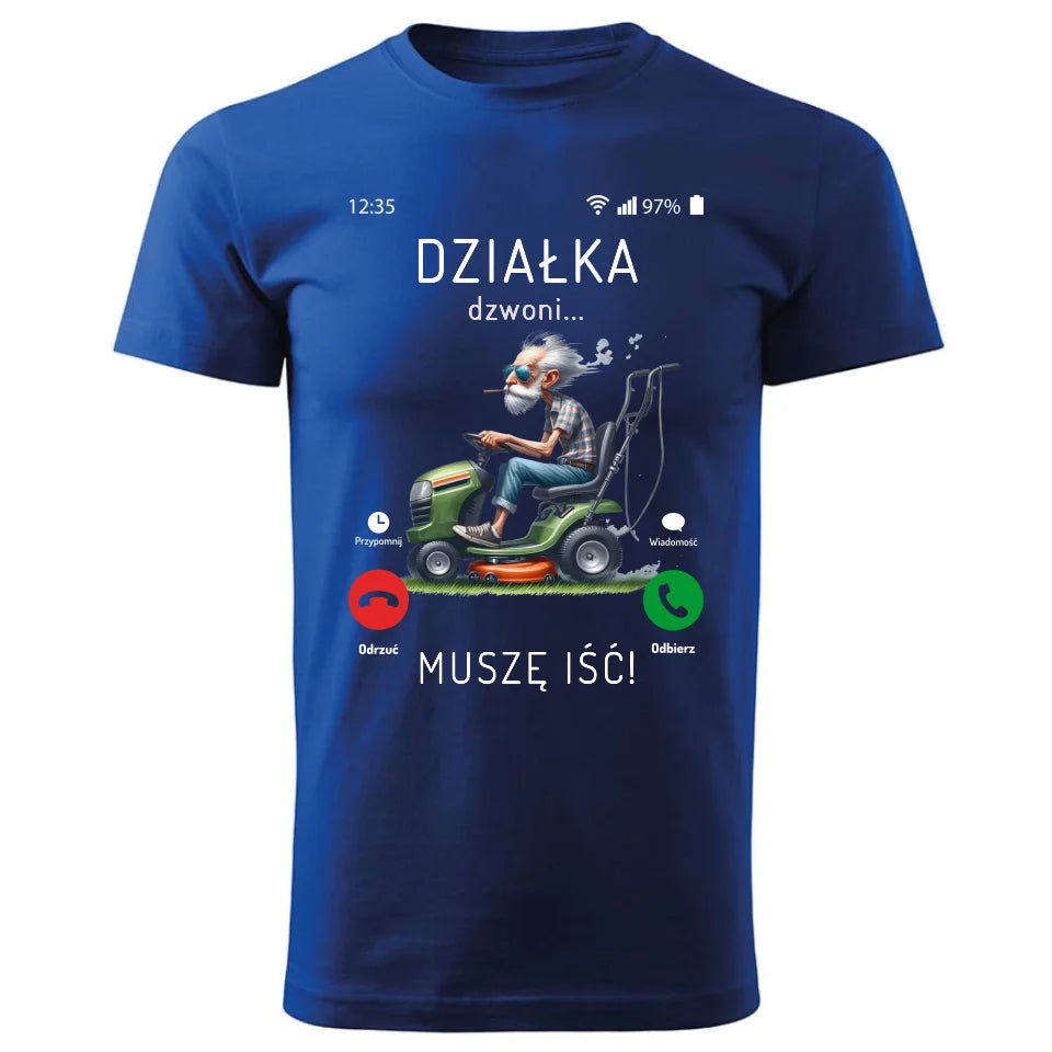 Personalizowana koszulka dla dziadka – niebieska - T-shirt z nadrukiem prezent dla dziadka na Dzień Dziadka, urodziny, Święta