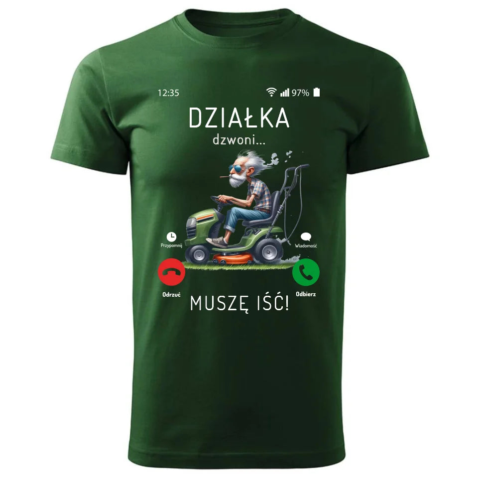 Personalizowana koszulka dla dziadka – zielona - T-shirt z nadrukiem prezent dla dziadka na Dzień Dziadka, urodziny, Święta