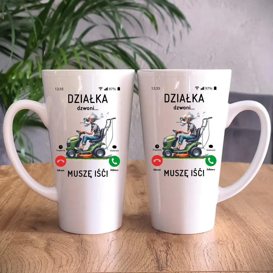 Działka dzwoni muszę iść | Kubek dla dziadka D35 - StoryCups.pl