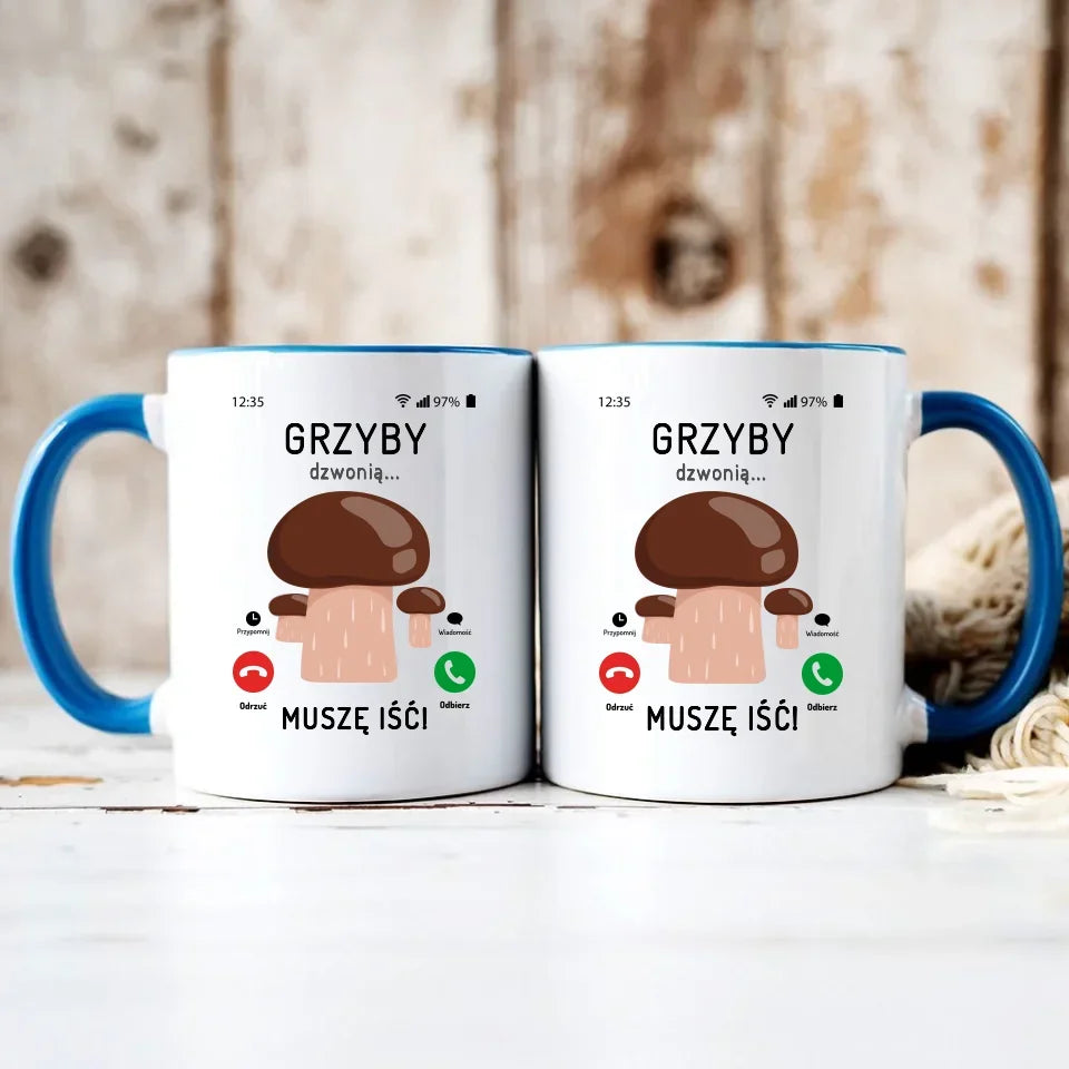 Grzyby dzwonią muszę iść | Kubek dla dziadka D36 - StoryCups.pl