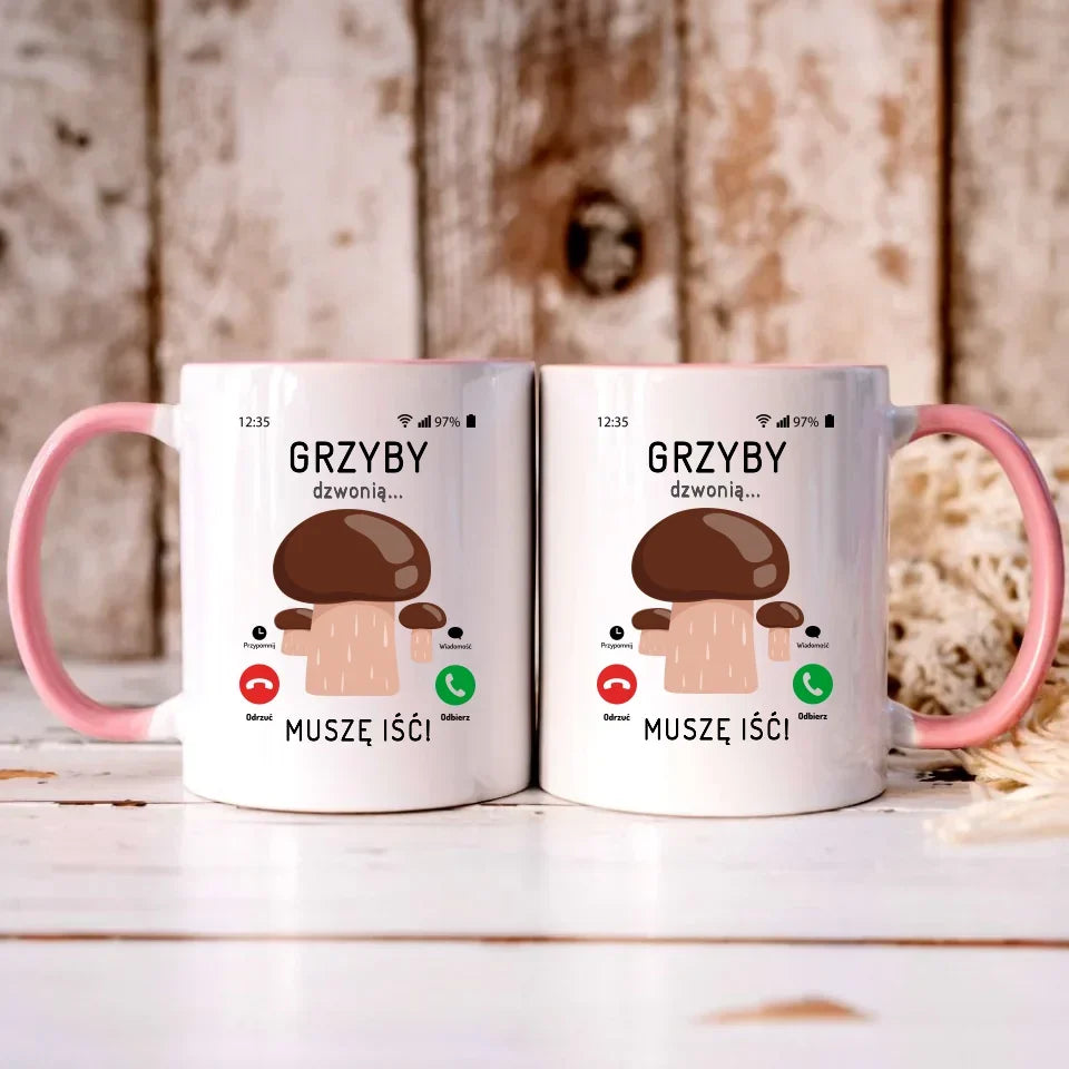 Grzyby dzwonią muszę iść | Kubek dla dziadka D36 - StoryCups.pl