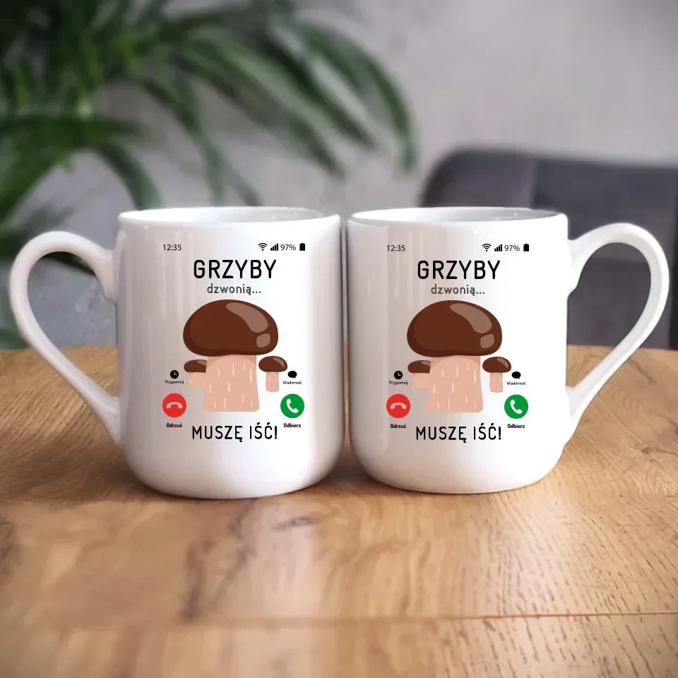 Grzyby dzwonią muszę iść | Kubek dla dziadka D36 - StoryCups.pl