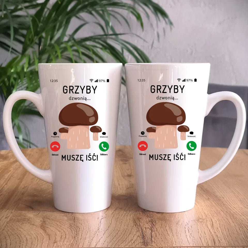 Grzyby dzwonią muszę iść | Kubek dla dziadka D36 - StoryCups.pl