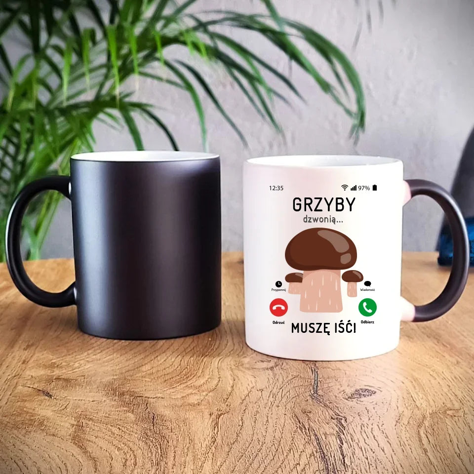 Grzyby dzwonią muszę iść | Kubek dla dziadka D36 - StoryCups.pl