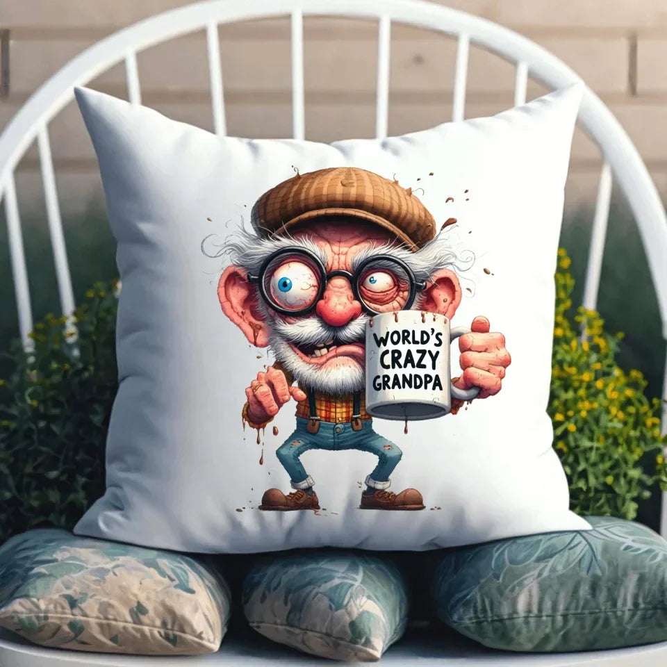 Crazy grandpa | Poduszka dla dziadka D38 - StoryCups.pl