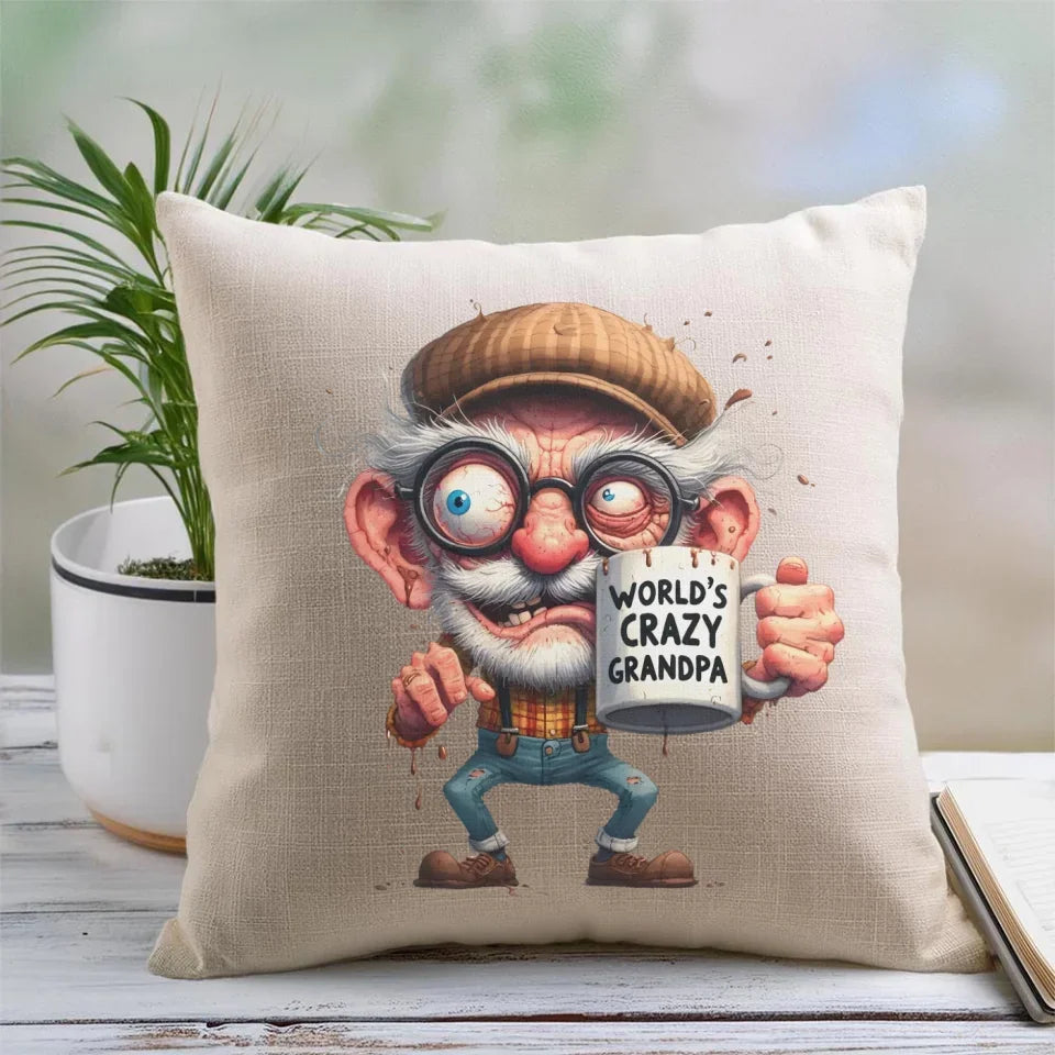 Crazy grandpa | Poduszka dla dziadka D38 - StoryCups.pl