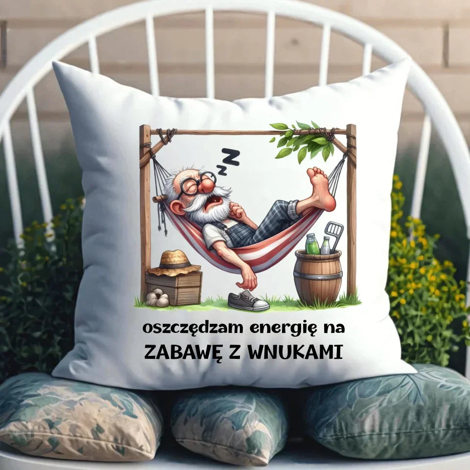 Oszczędzam energię | Poduszka dla dziadka D39 - StoryCups.pl