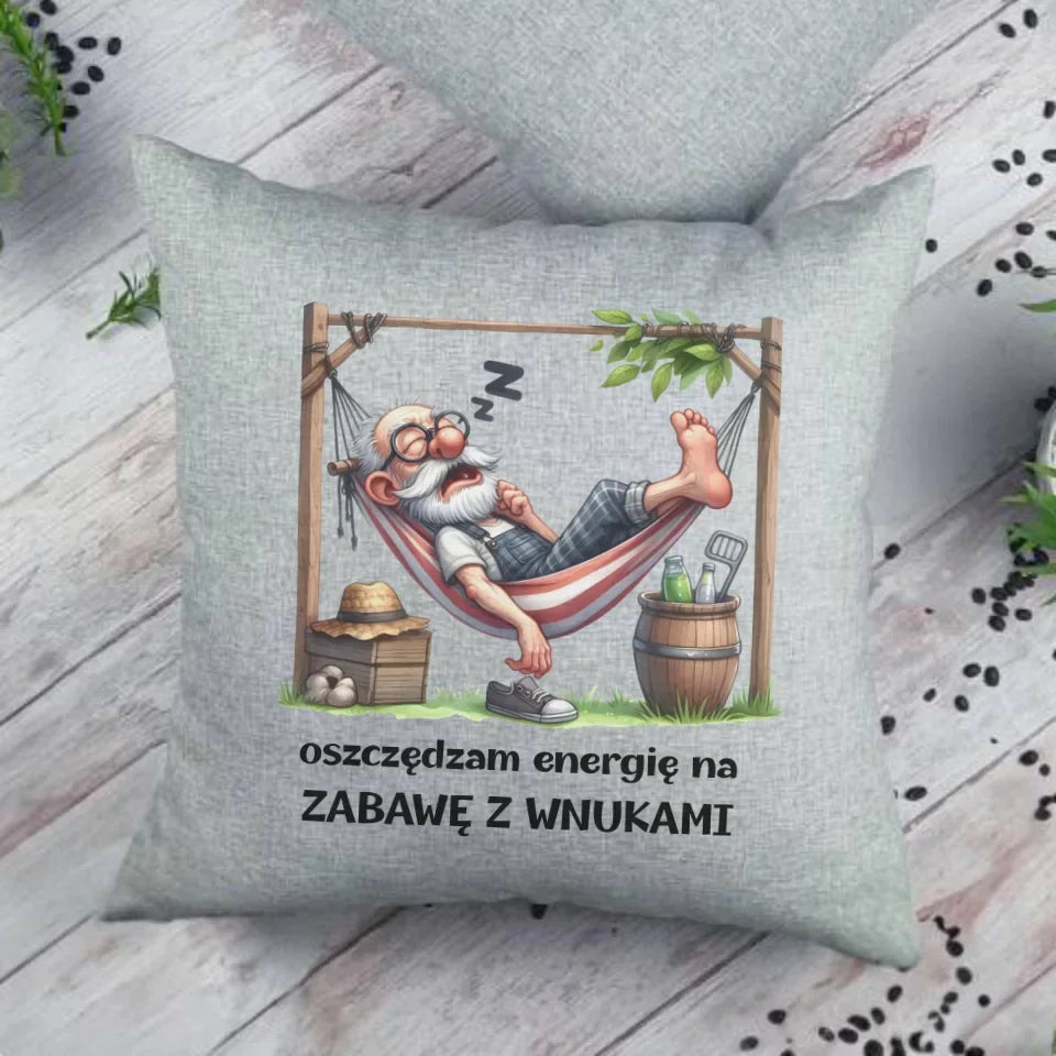 Oszczędzam energię | Poduszka dla dziadka D39 - StoryCups.pl