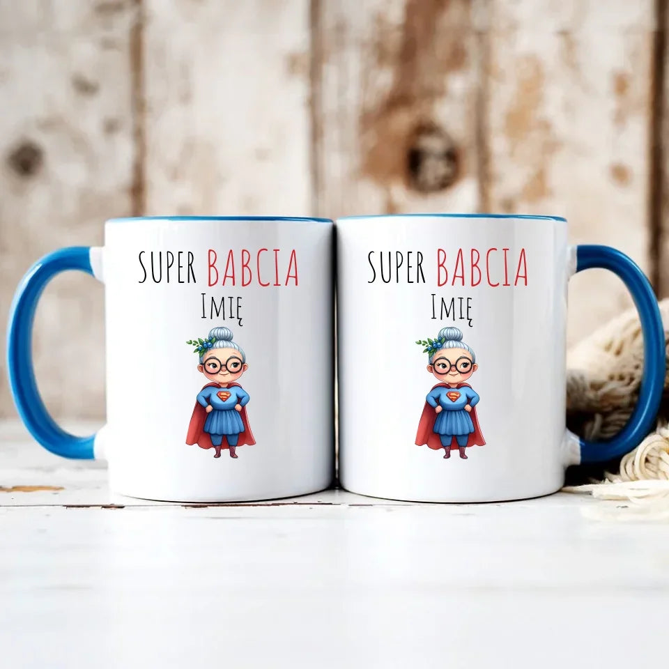 Super Babcia | Kubek z imieniem dla babci B02 - StoryCups.pl