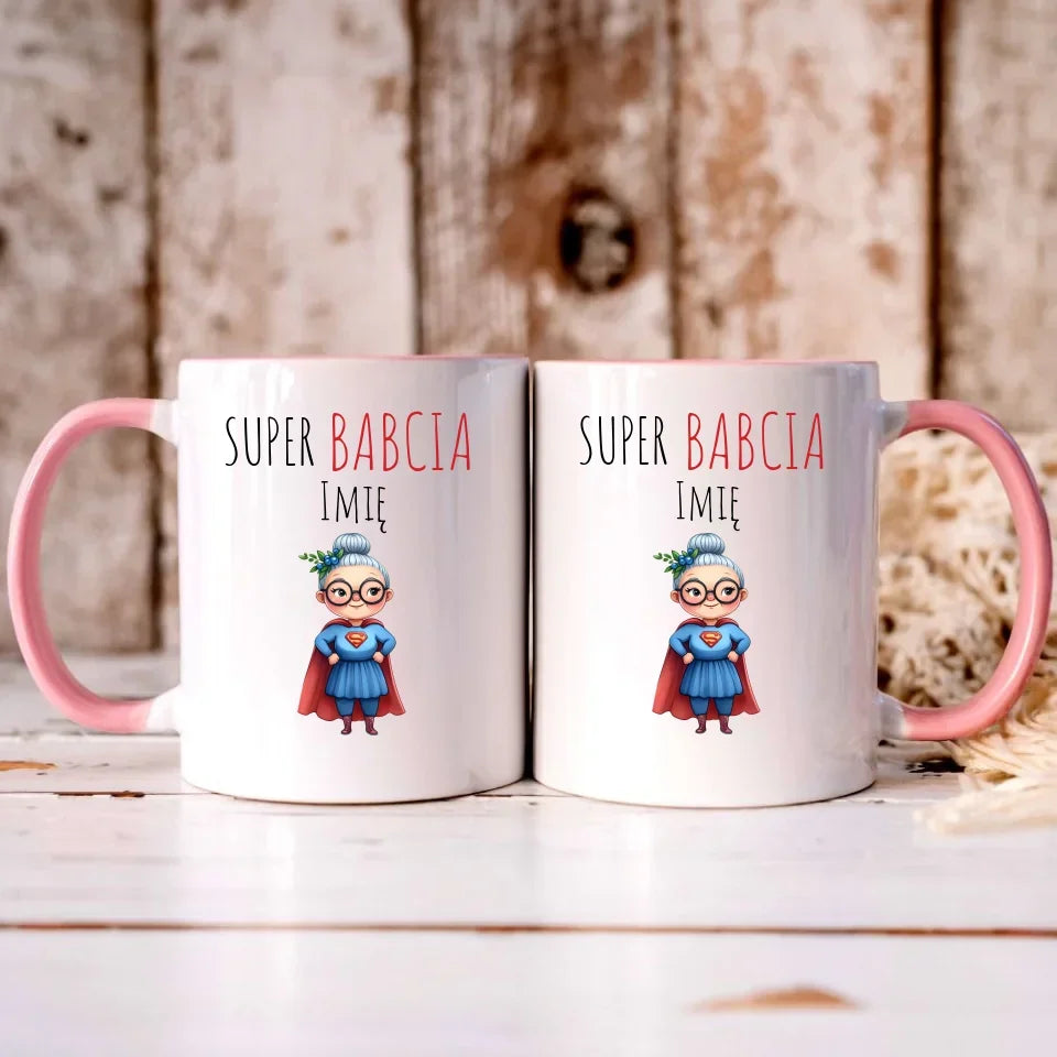 Super Babcia | Kubek z imieniem dla babci B02 - StoryCups.pl