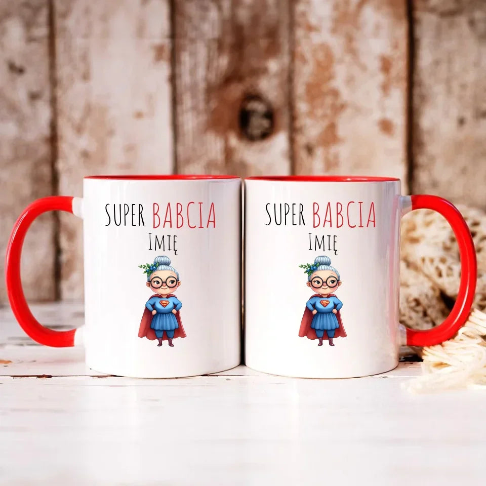 Super Babcia | Kubek z imieniem dla babci B02 - StoryCups.pl