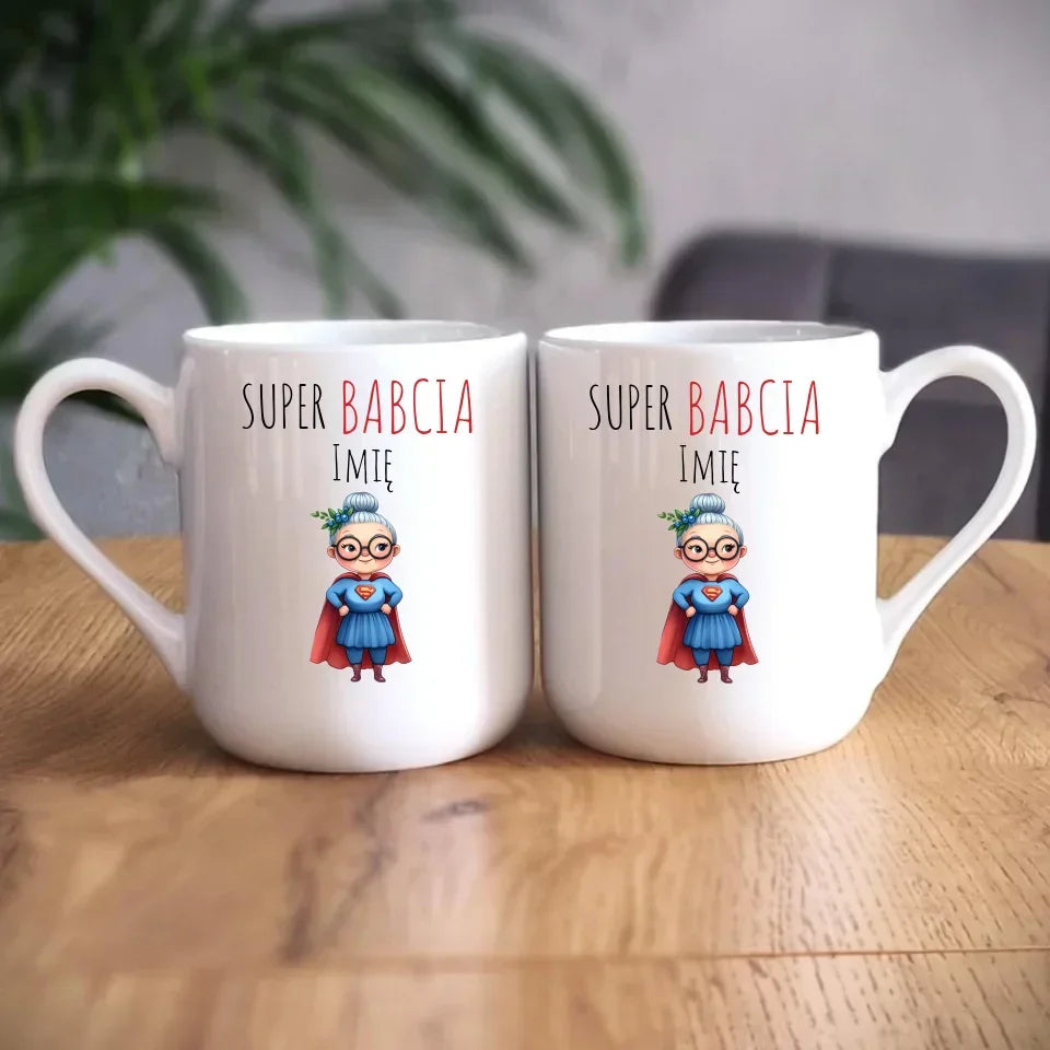 Super Babcia | Kubek z imieniem dla babci B02 - StoryCups.pl
