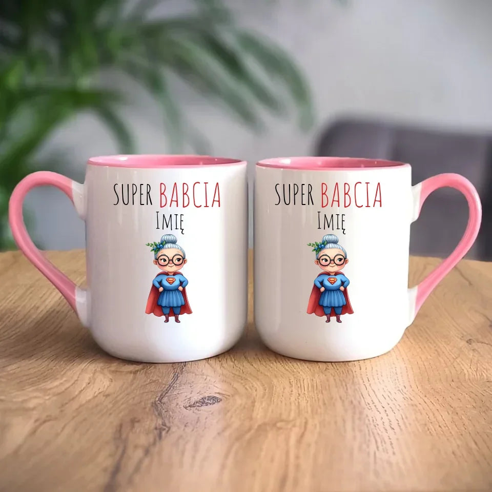 Super Babcia | Kubek z imieniem dla babci B02 - StoryCups.pl