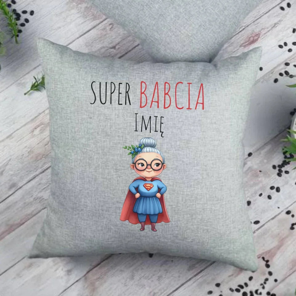Super Babcia | Poduszka z imieniem dla babci B02 - StoryCups.pl