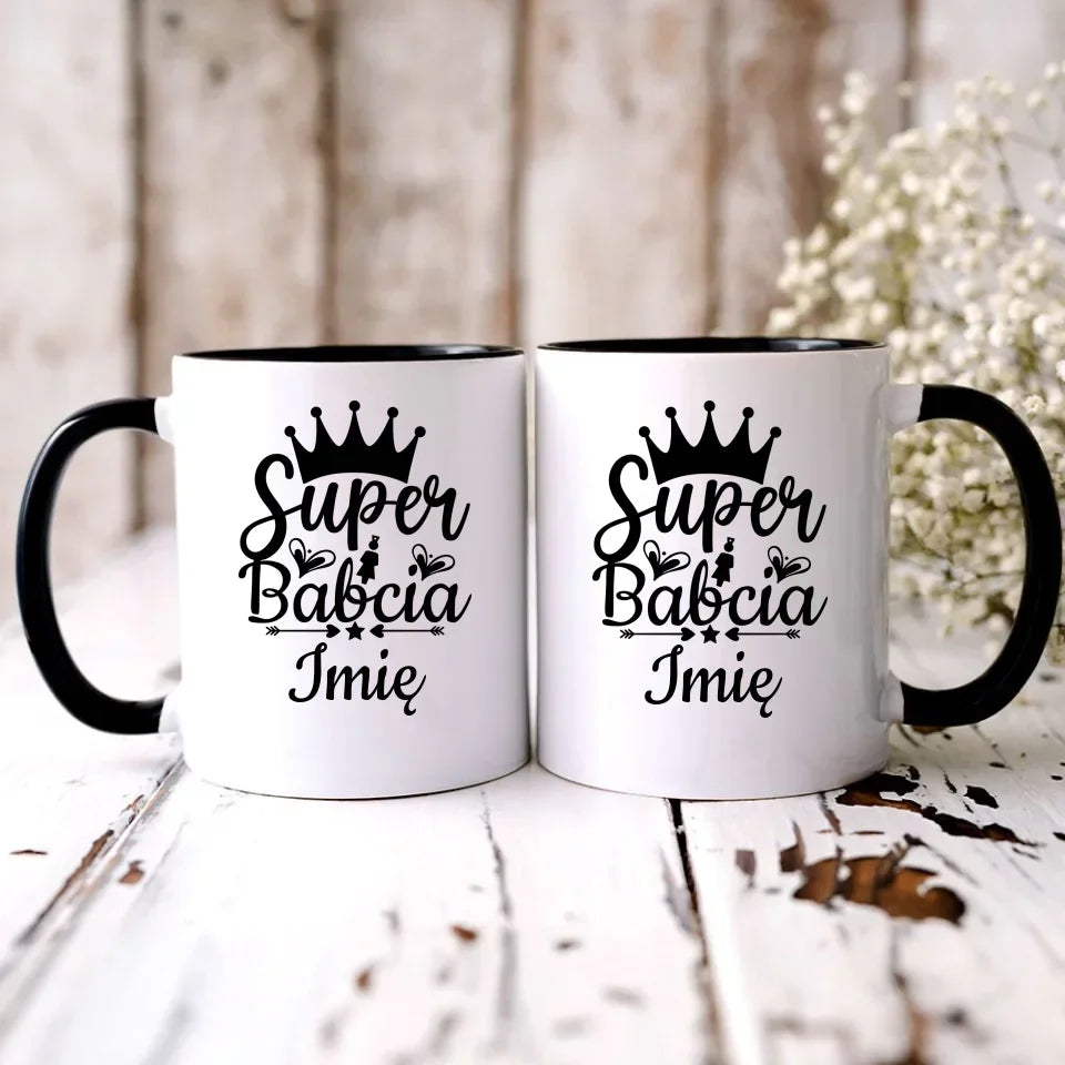 Super Babcia | Personalizowany kubek dla babci B03 - StoryCups.pl
