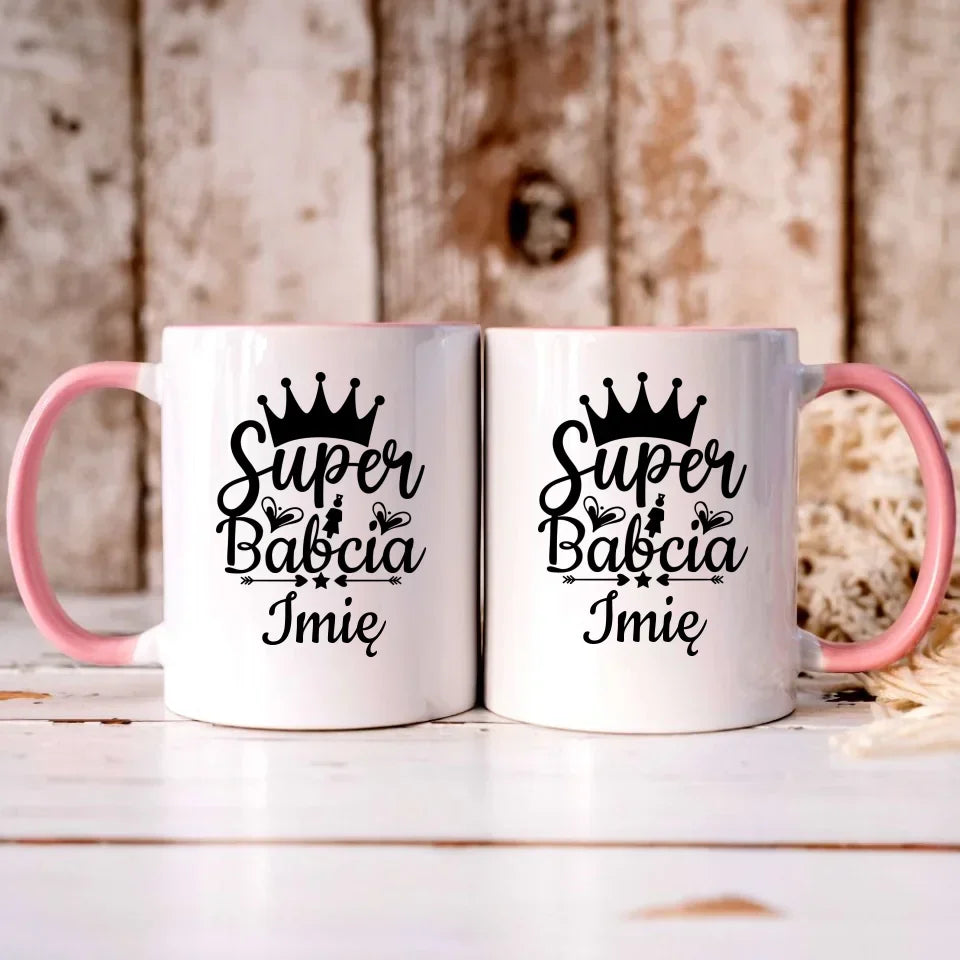 Super Babcia | Personalizowany kubek dla babci B03 - StoryCups.pl