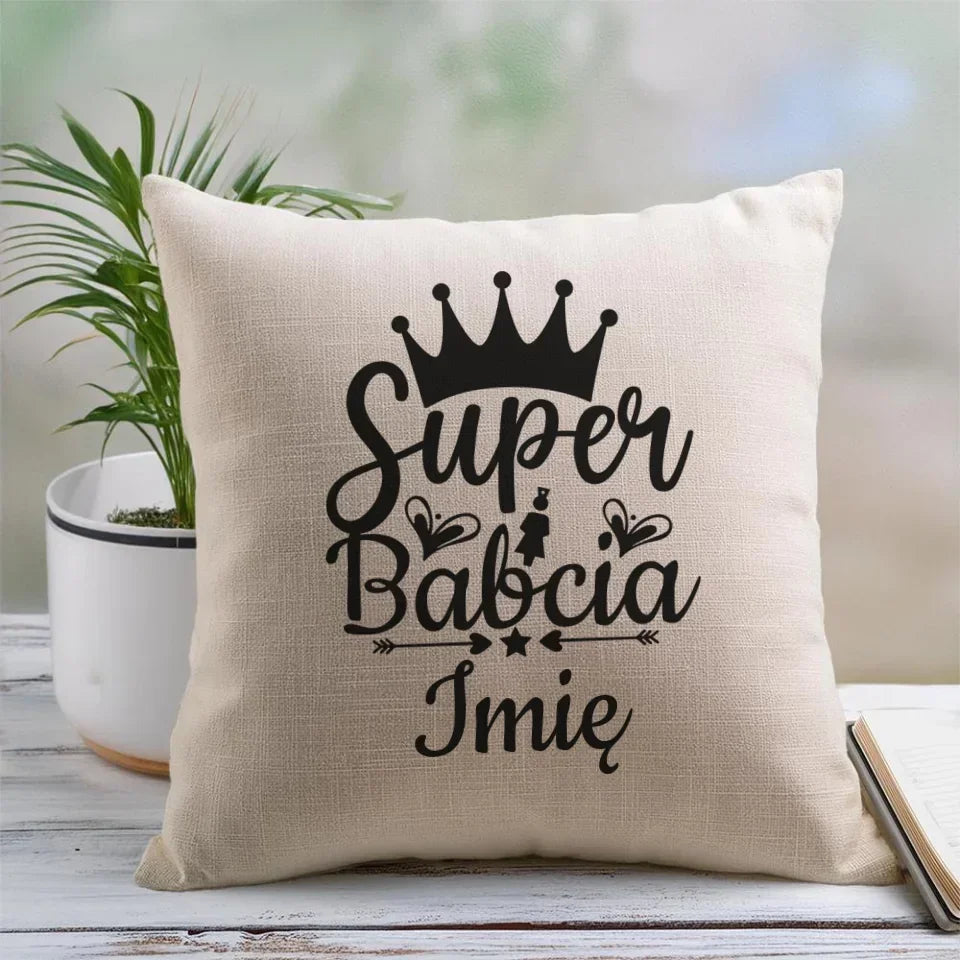 Super Babcia | Personalizowana poduszka dla babci B03 - StoryCups.pl