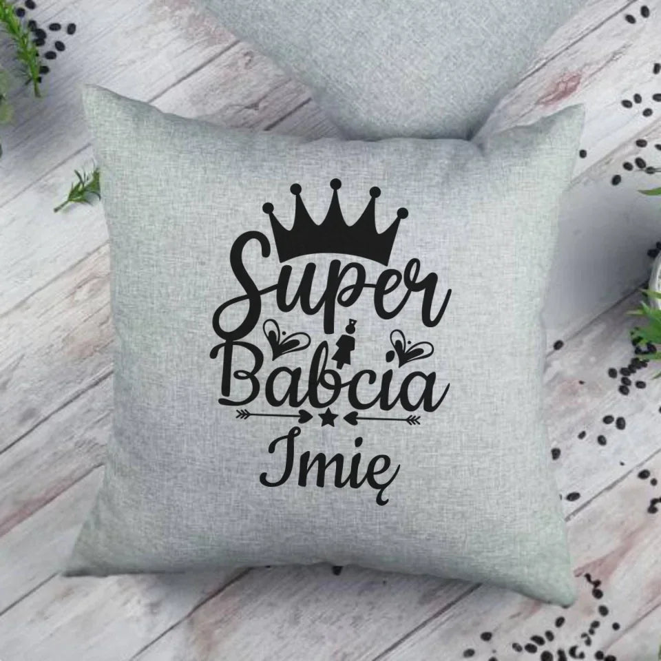 Super Babcia | Personalizowana poduszka dla babci B03 - StoryCups.pl