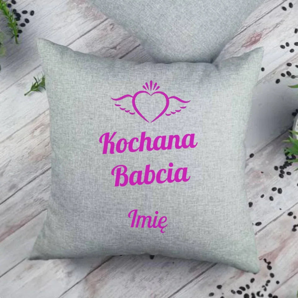 Kochana Babcia | Personalizowana poduszka dla babci B05 - StoryCups.pl