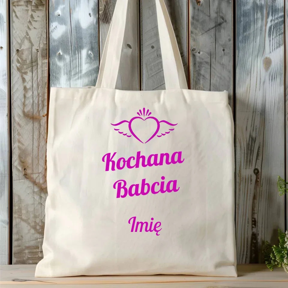 Kochana Babcia | Personalizowana torba dla babci B05 - StoryCups.pl