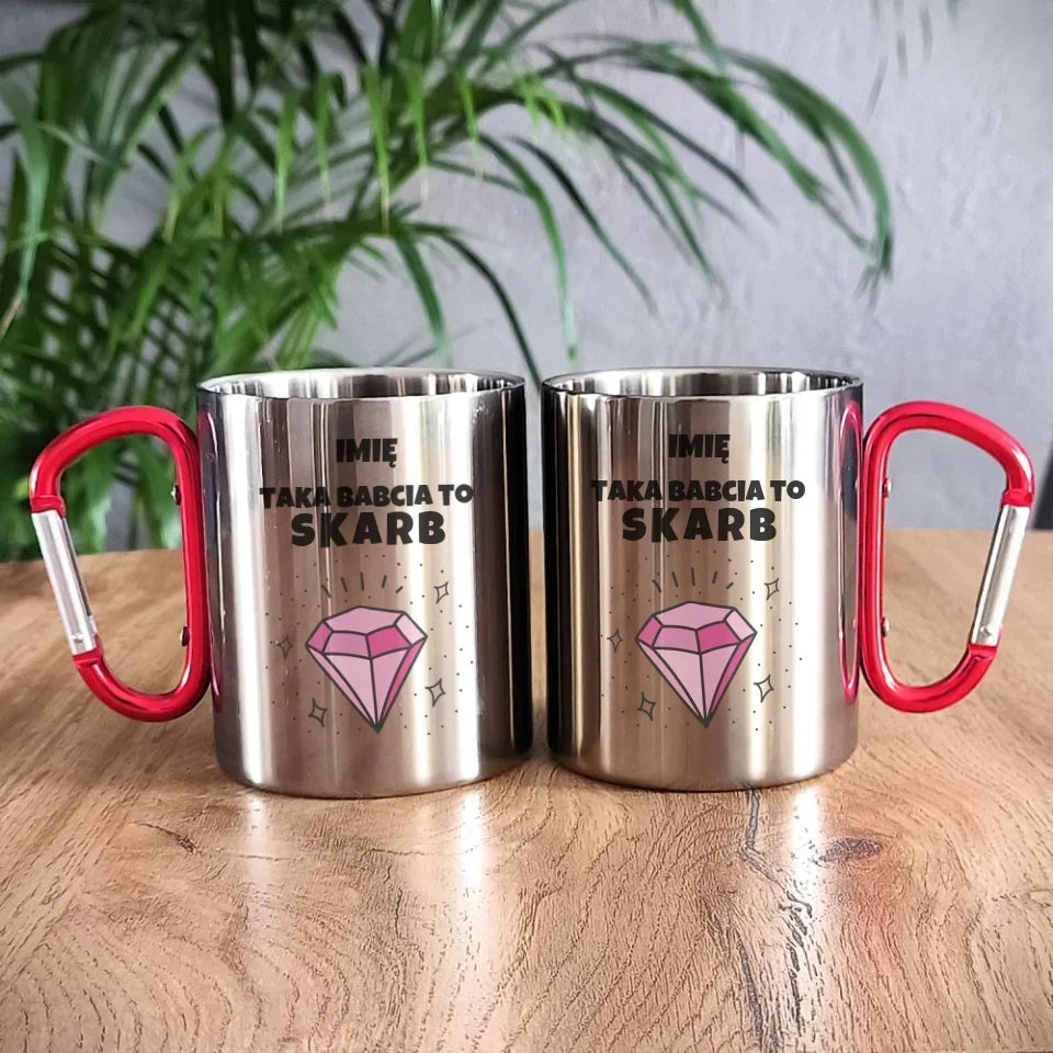 Taka babcia to skarb | Kubek metalowy dla babci B06 - StoryCups.pl