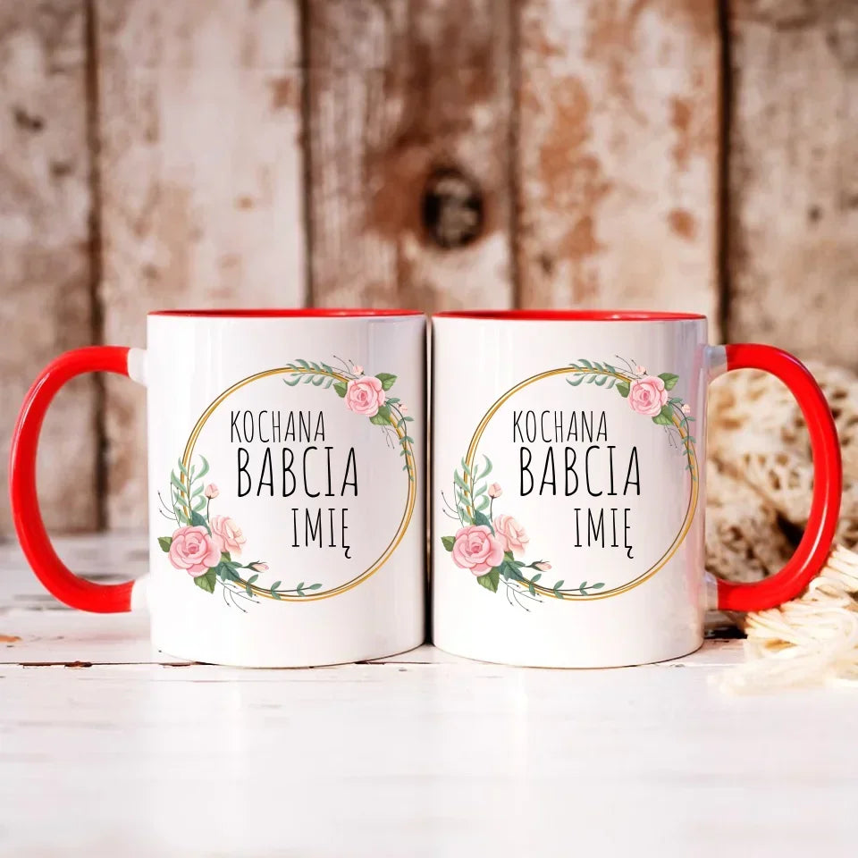 Kochana Babcia | Personalizowany kubek dla babci B10 - StoryCups.pl