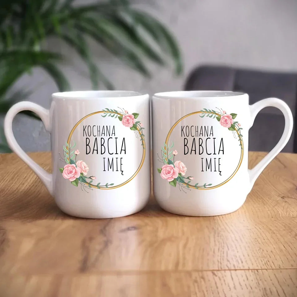 Kochana Babcia | Personalizowany kubek dla babci B10 - StoryCups.pl