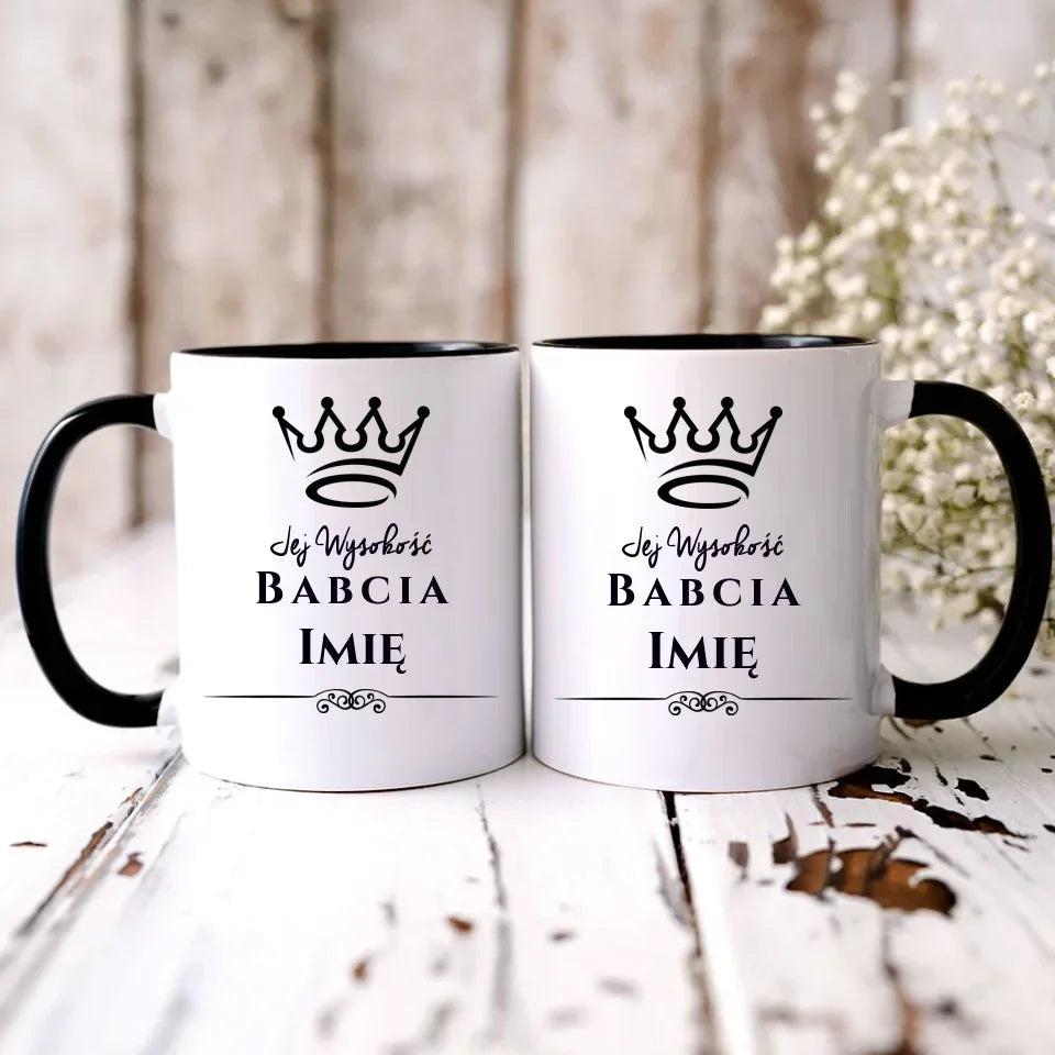 Jej Wysokość Babcia | Personalizowany kubek dla babci B11 - StoryCups.pl