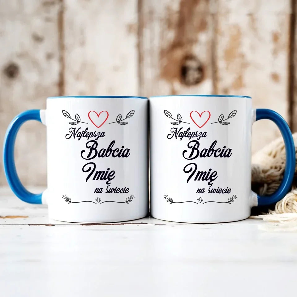 Najlepsza Babcia na Świecie | Personalizowany kubek dla babci B12 - StoryCups.pl