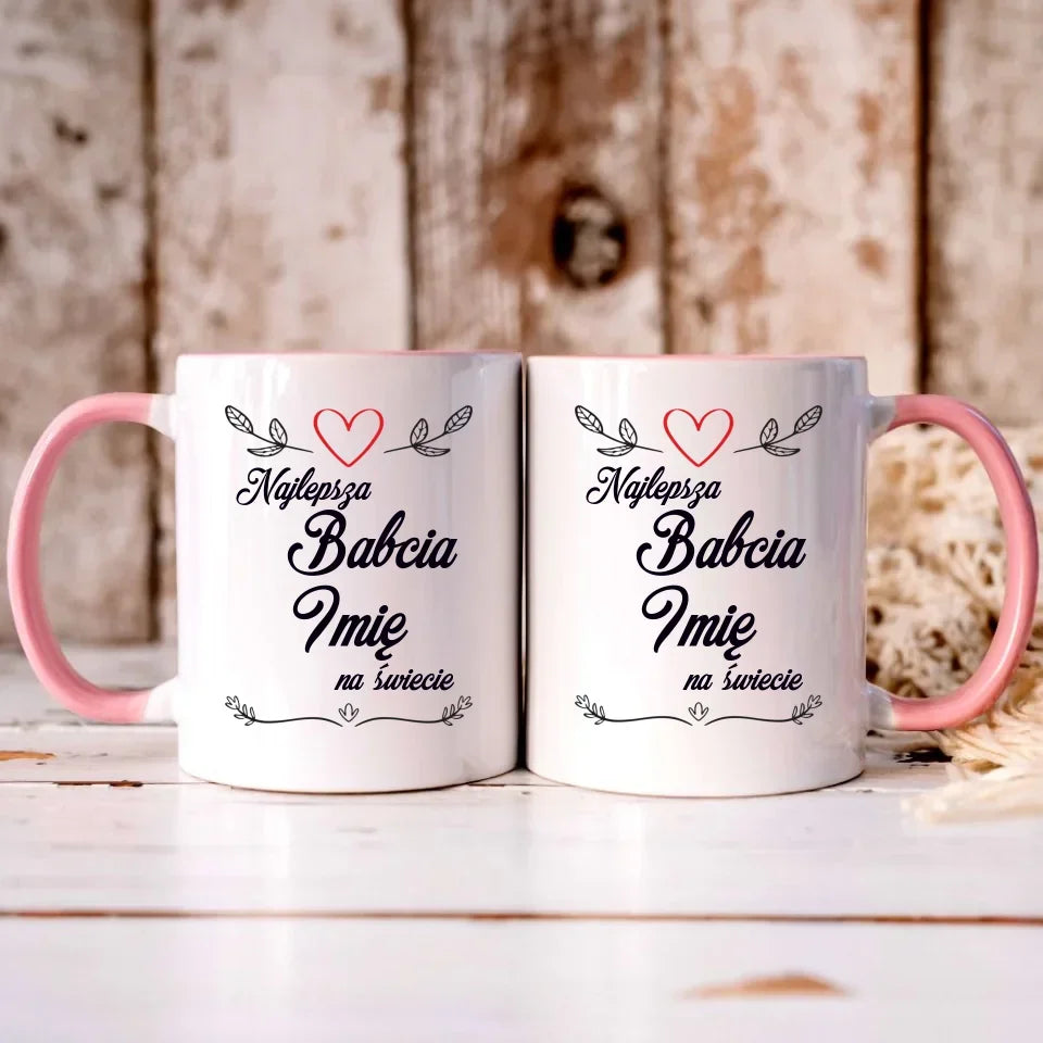 Najlepsza Babcia na Świecie | Personalizowany kubek dla babci B12 - StoryCups.pl